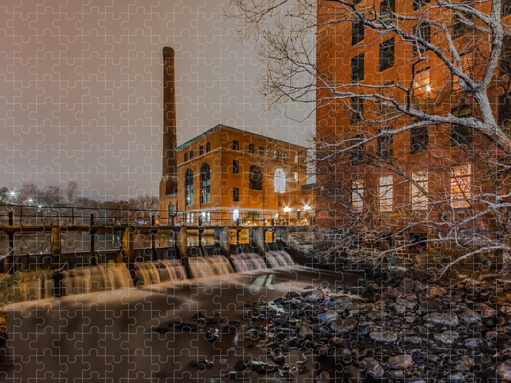 Boston Jigsaw Puzzle featuring the photograph Night at the River 2 by Brian MacLean