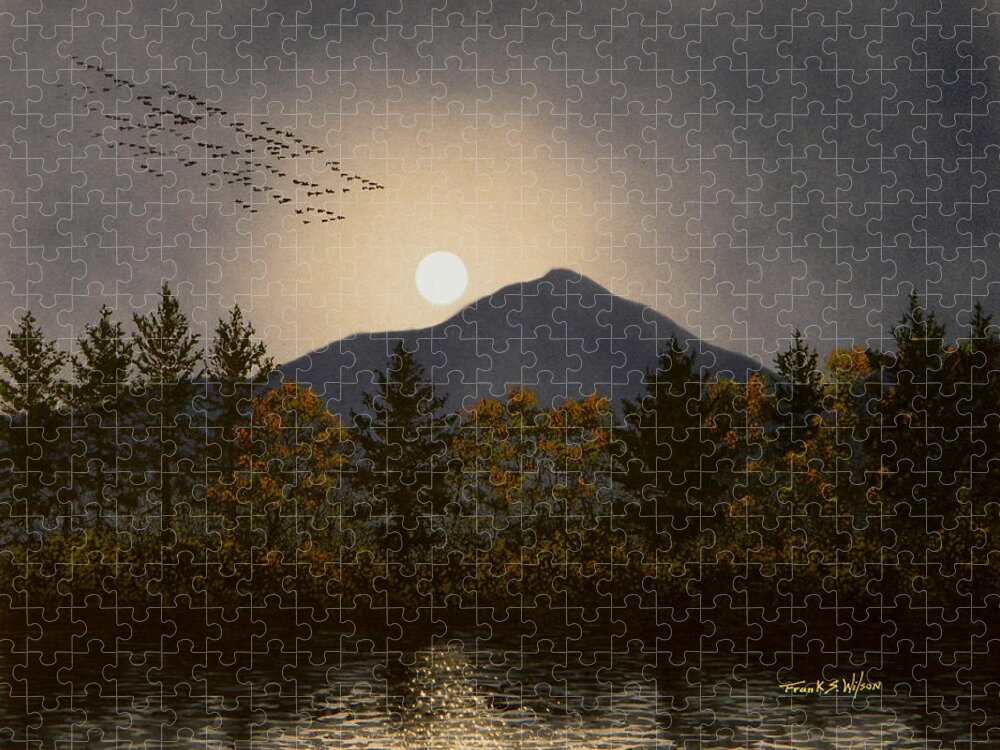 Mountains Jigsaw Puzzle featuring the painting Night Calls by Frank Wilson