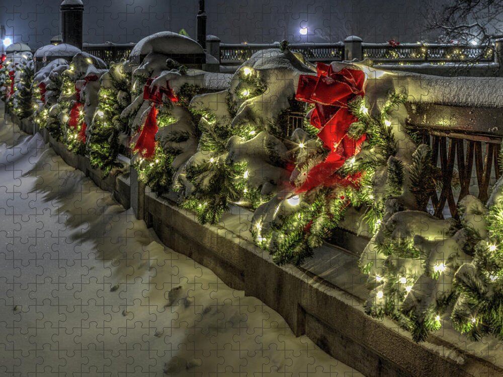 Christmas Jigsaw Puzzle featuring the photograph Night Garland by Rod Best