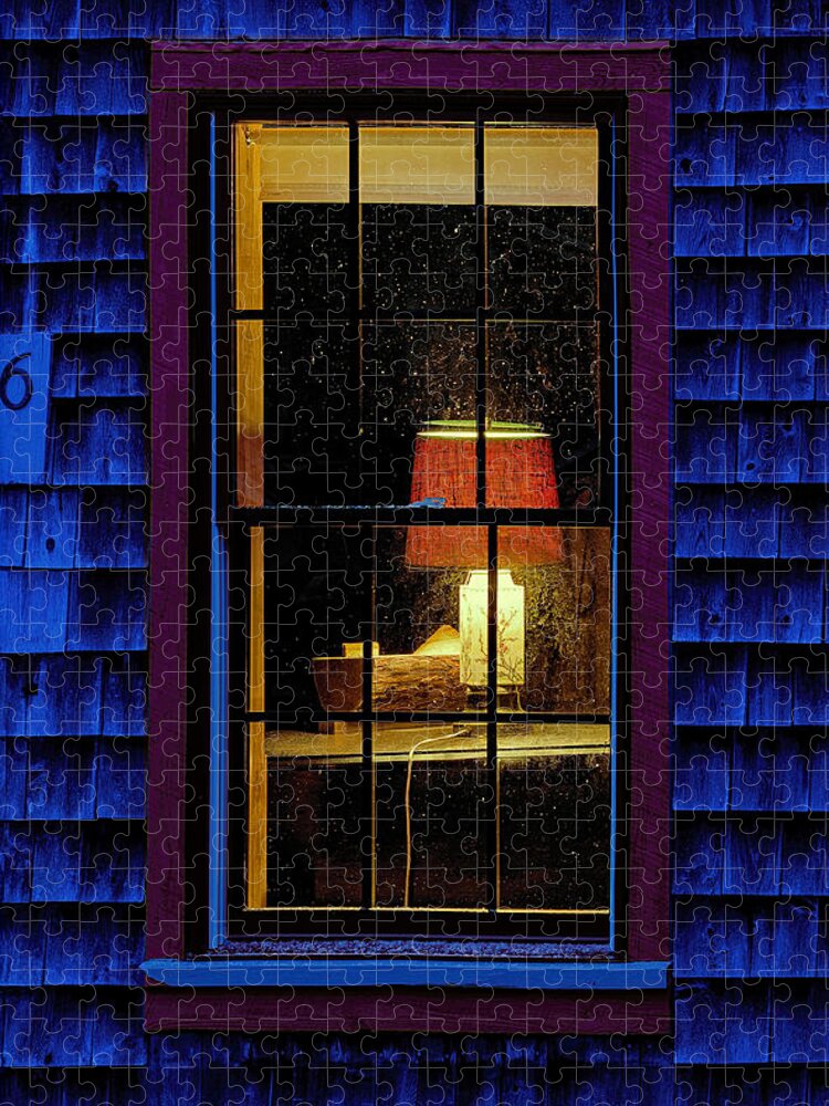Light On Jigsaw Puzzle featuring the photograph Night Light by Marty Saccone