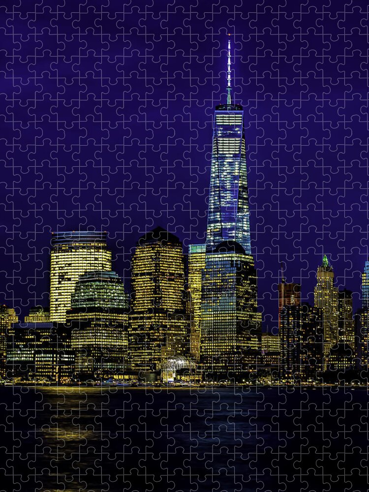 Skyline Jigsaw Puzzle featuring the photograph Nitetime Skyline by Nick Zelinsky Jr