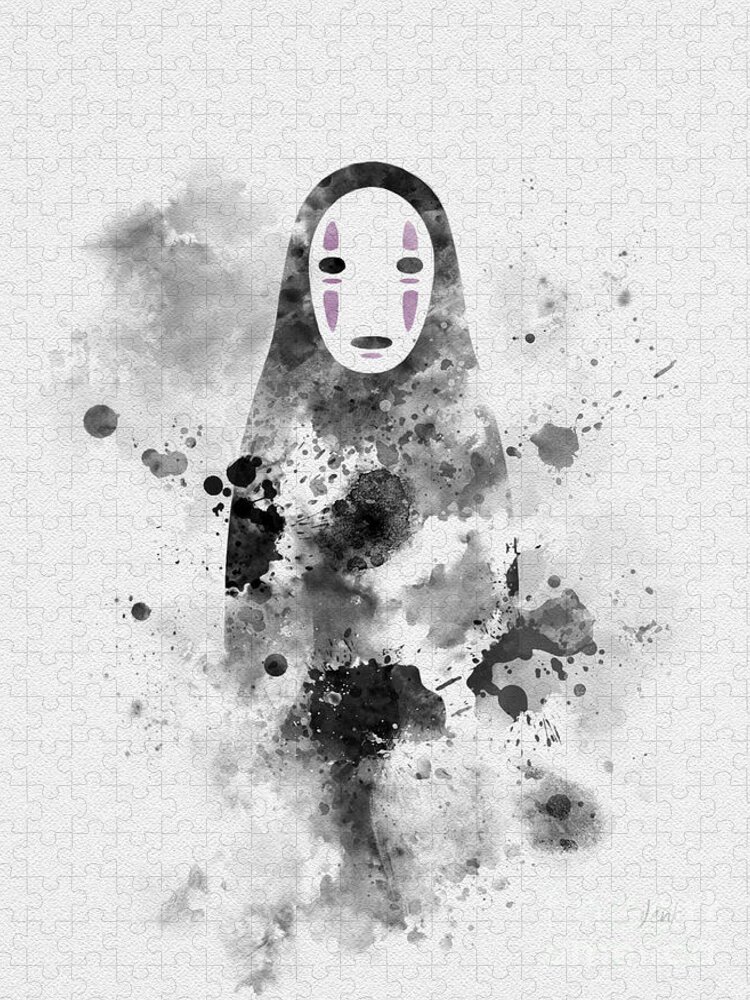 No Face Jigsaw Puzzle featuring the mixed media No Face by My Inspiration
