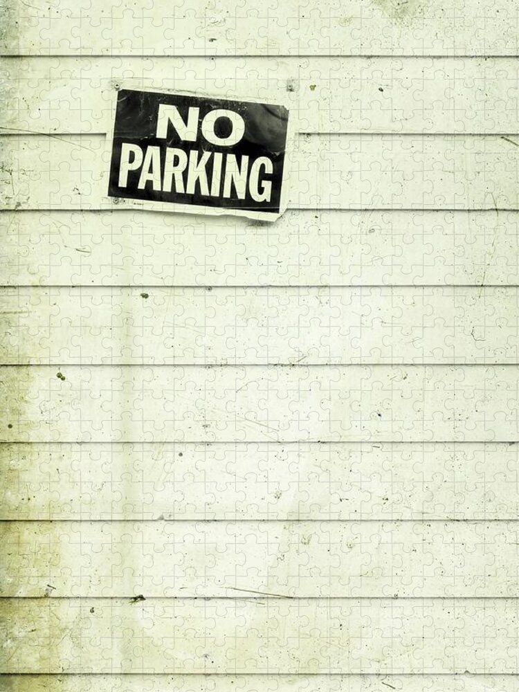 No Parking Jigsaw Puzzle featuring the photograph No Parking by Priska Wettstein