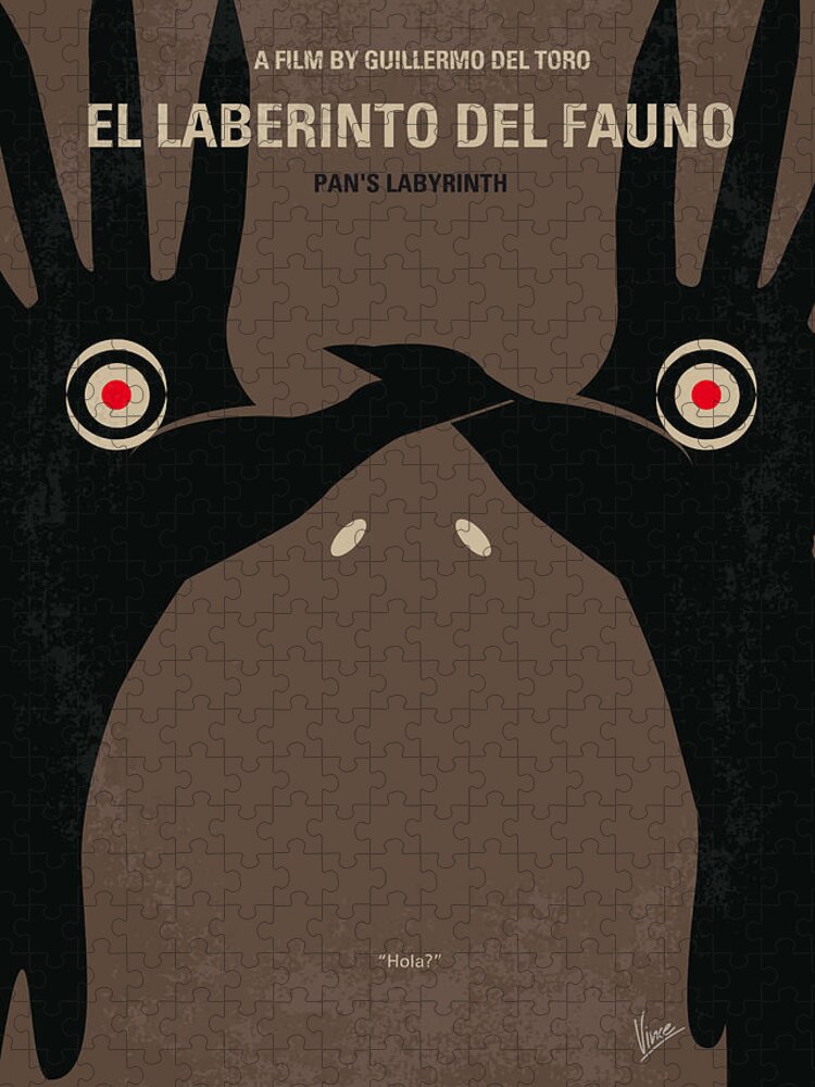 Pans Labyrinth Jigsaw Puzzle featuring the digital art No061 My Pans Labyrinth minimal movie poster by Chungkong Art