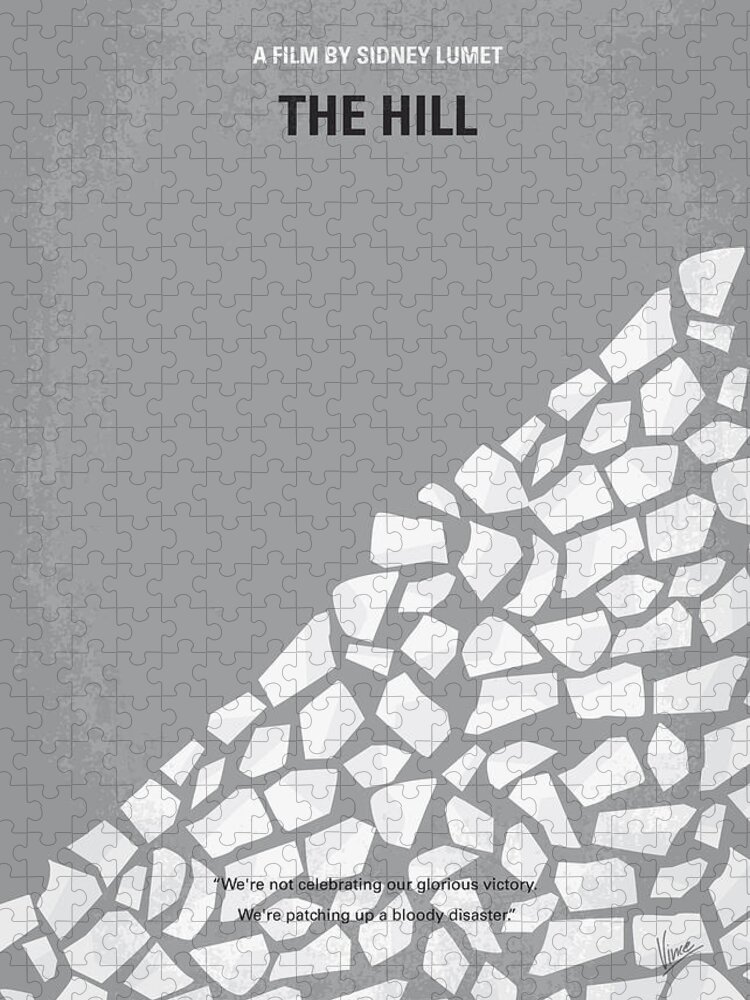 Hill Puzzle featuring the digital art No091 My The Hill minimal movie poster by Chungkong Art