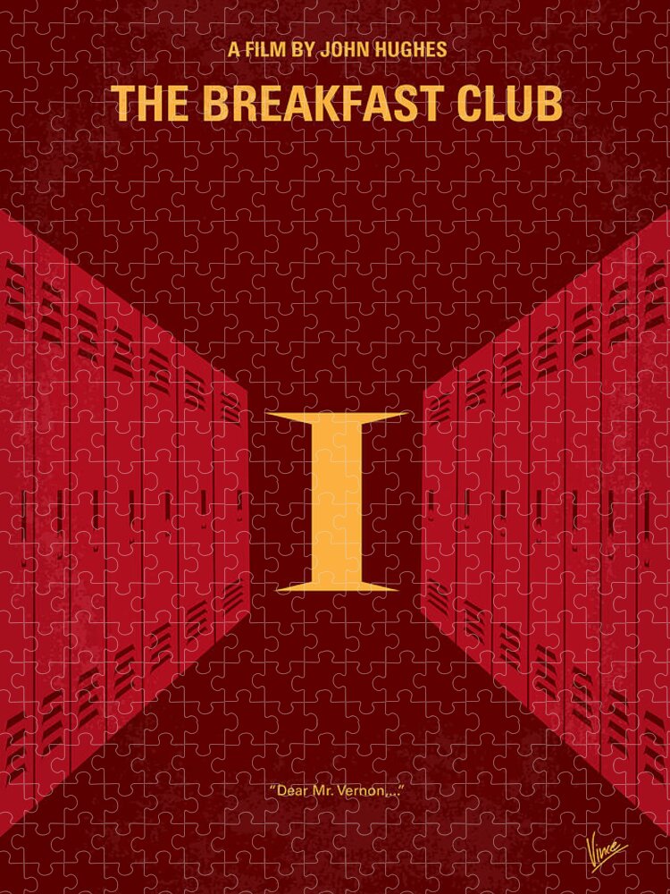 The Breakfast Club Jigsaw Puzzle featuring the digital art No309 My The Breakfast Club minimal movie poster by Chungkong Art