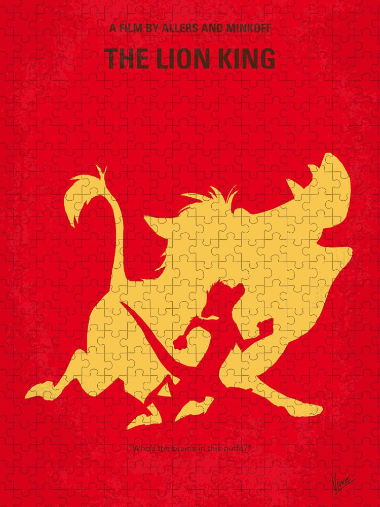 The Lion King Jigsaw Puzzle featuring the digital art No512 My The Lion King minimal movie poster by Chungkong Art