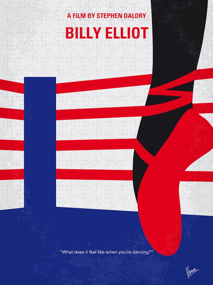 Billy Elliot Jigsaw Puzzle featuring the digital art No597 My Billy Elliot minimal movie poster by Chungkong Art