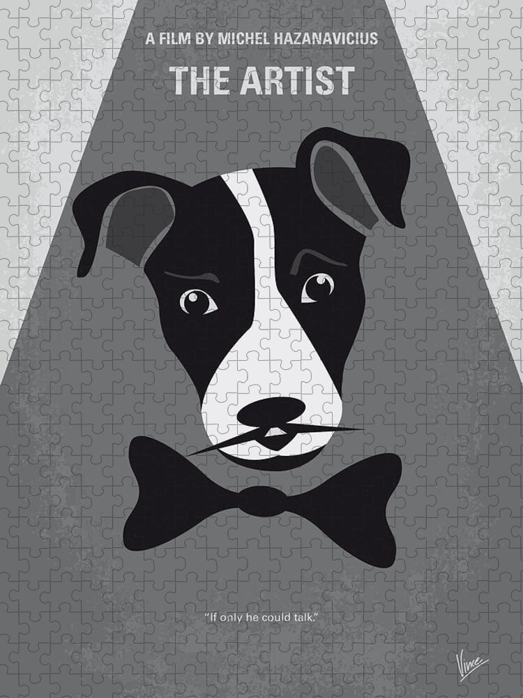 The Puzzle featuring the digital art No609 My The Artist minimal movie poster by Chungkong Art