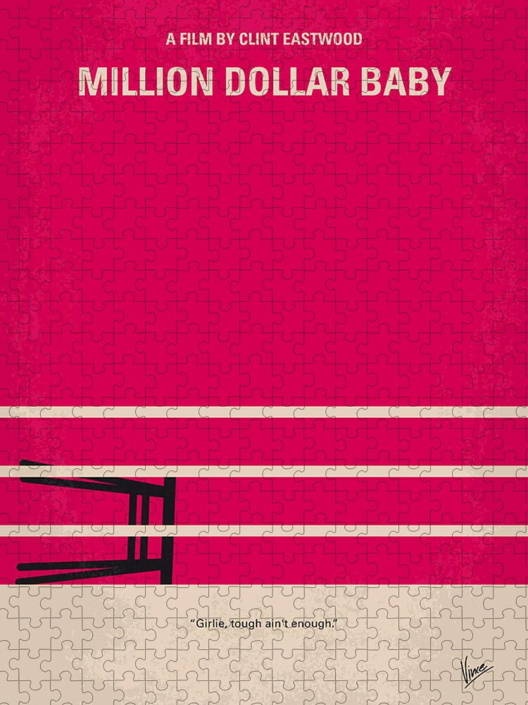 Million Dollar Baby Jigsaw Puzzle featuring the digital art No613 My Million Dollar Baby minimal movie poster by Chungkong Art