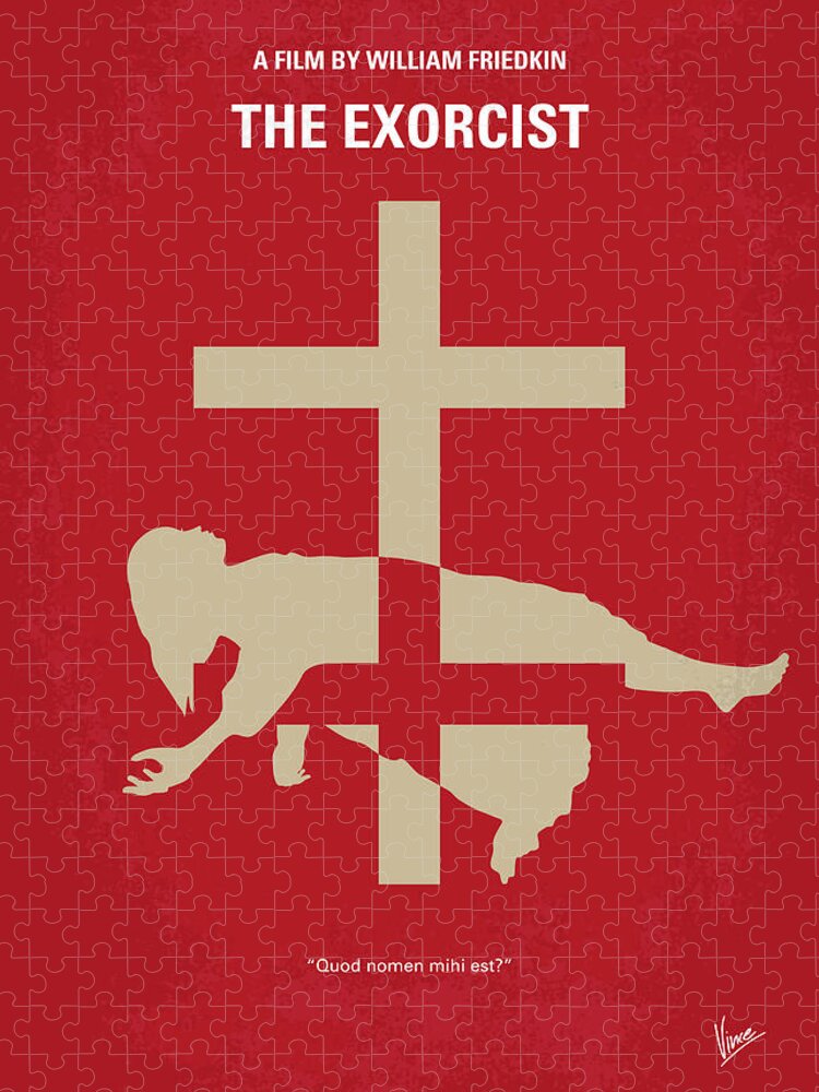 The Exorcist Jigsaw Puzzle featuring the photograph No666 My The Exorcist minimal movie poster by Chungkong Art