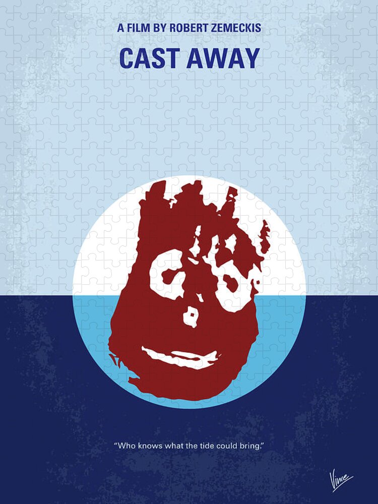 Cast Away Jigsaw Puzzle featuring the digital art No718 My Cast Away minimal movie poster by Chungkong Art
