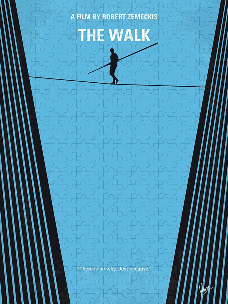 The Walk Jigsaw Puzzle featuring the digital art No796 My The Walk minimal movie poster by Chungkong Art