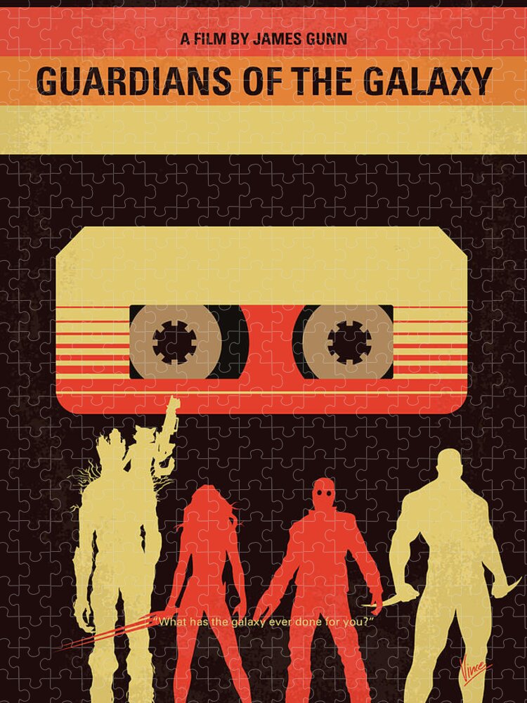 Guardians Of The Galaxy Jigsaw Puzzle featuring the digital art No812 My GUARDIANS OF THE GALAXY minimal movie poster by Chungkong Art