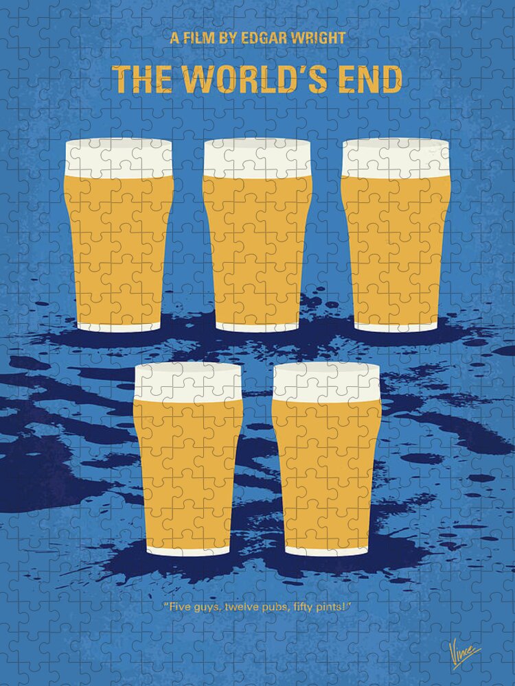 The Puzzle featuring the digital art No843 My The Worlds End minimal movie poster by Chungkong Art