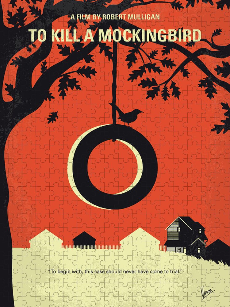 To Kill A Mockingbird Jigsaw Puzzle featuring the digital art No844 My To Kill a Mockingbird minimal movie poster by Chungkong Art