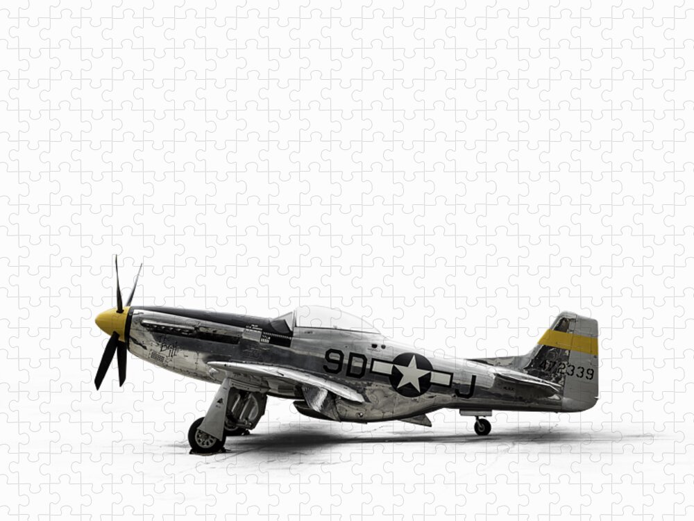 P-51 Mustang Jigsaw Puzzle featuring the digital art North American P-51 Mustang by Douglas Pittman