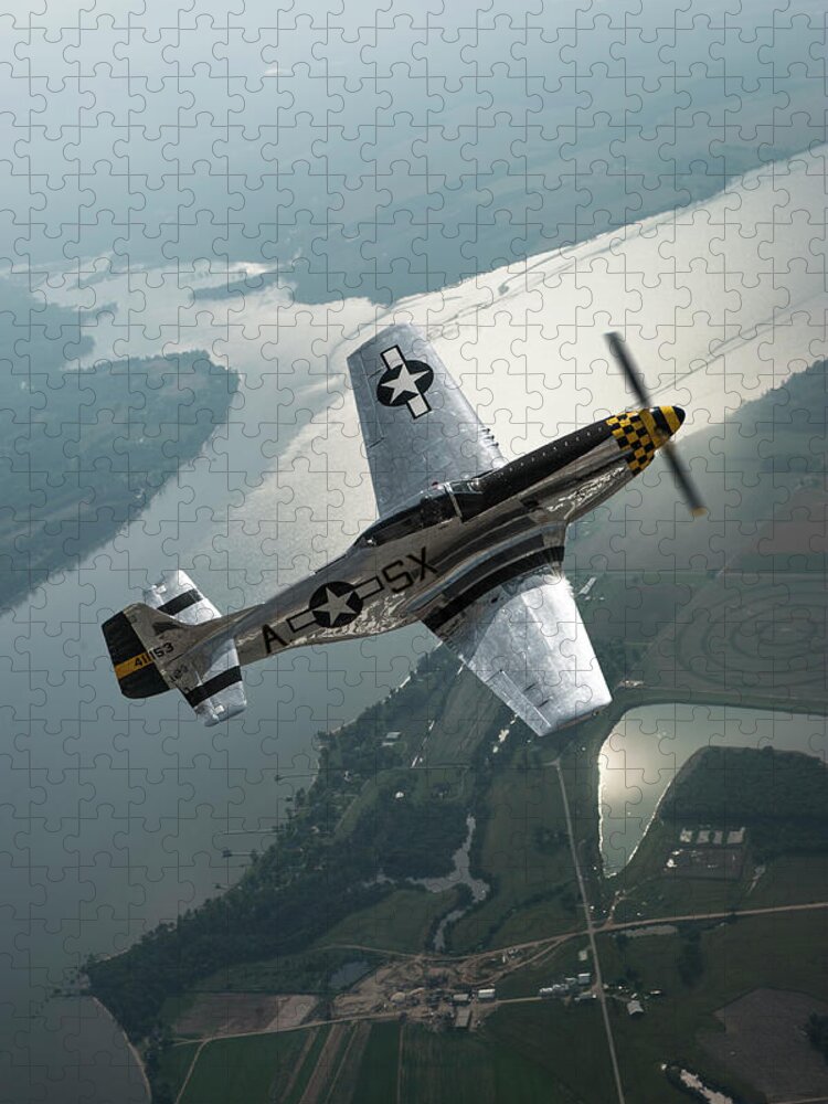 U.s. Army Air Forces Jigsaw Puzzle featuring the mixed media North American P-51D Mustang by Erik Simonsen