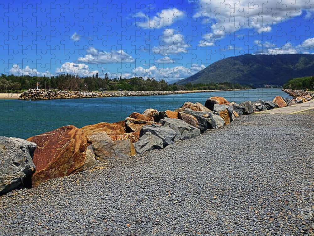 North Haven Breakwater Jigsaw Puzzle featuring the photograph North Haven Breakwater Walkway 2 by Kaye Menner by Kaye Menner