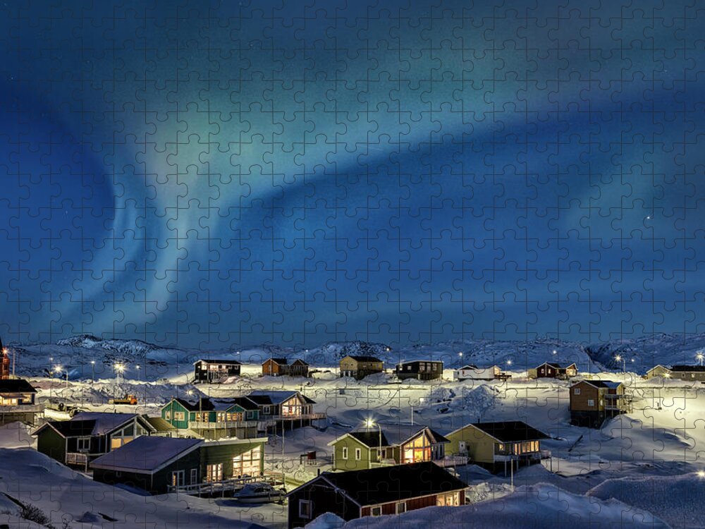 Surrey Burger Bevidst Northern Lights over Ilulissat - Greenland Jigsaw Puzzle by Joana Kruse -  Pixels