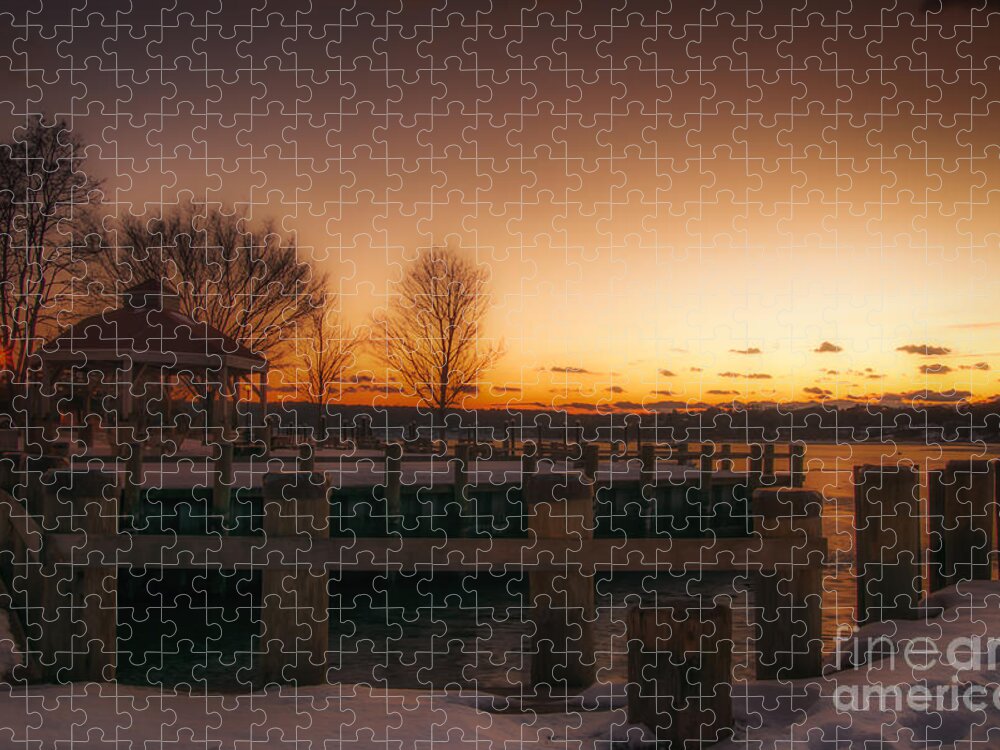 Northport Jigsaw Puzzle featuring the photograph Northport Sunset by Alissa Beth Photography