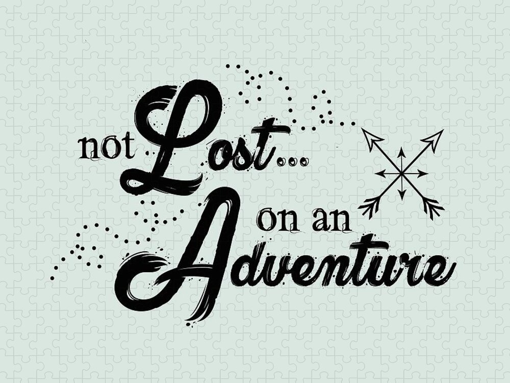 Not Lost Jigsaw Puzzle featuring the digital art Not Lost On An Adventure by Heather Applegate