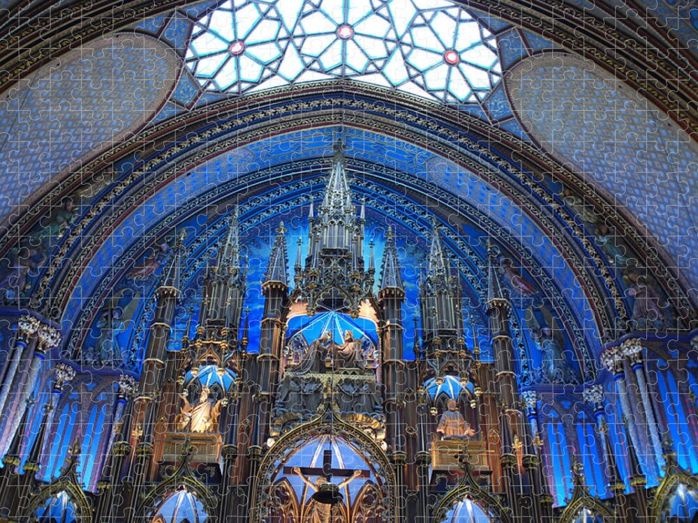 Churches Jigsaw Puzzle featuring the photograph Notre Dame Basilica by John Schneider