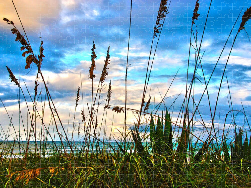 Beach Jigsaw Puzzle featuring the photograph November Day at the Beach in Florida by Susanne Van Hulst