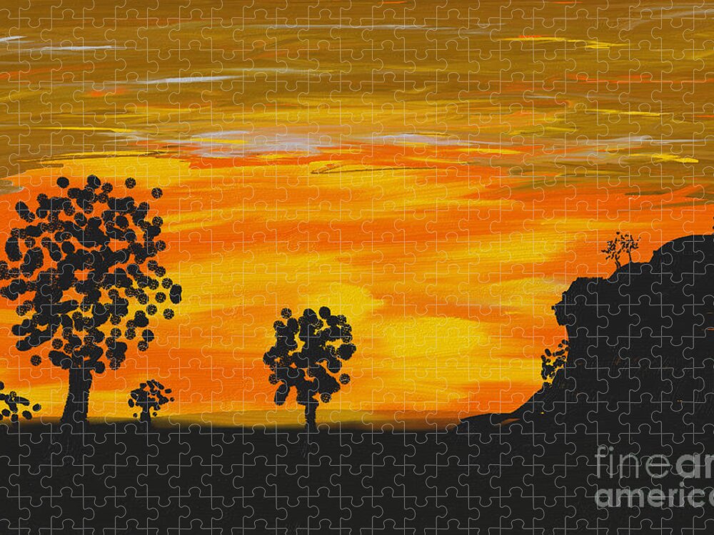 200 Views Jigsaw Puzzle featuring the digital art Novice Desert Sky by Jenny Revitz Soper