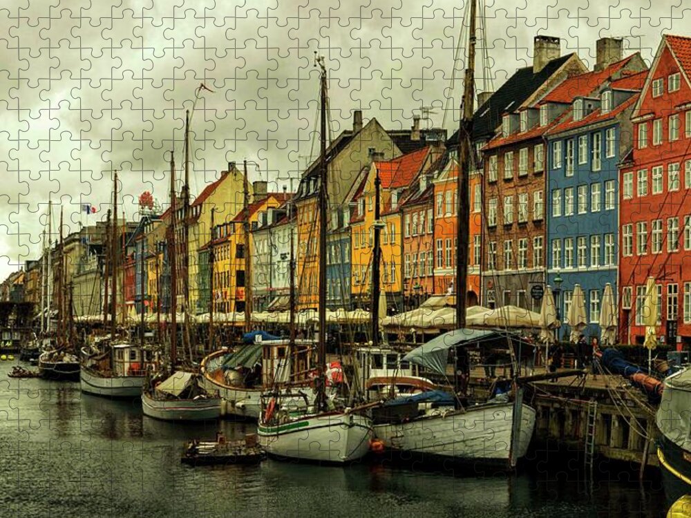 Boat Jigsaw Puzzle featuring the photograph Nyhavn in Copenhagen by Rob Hemphill