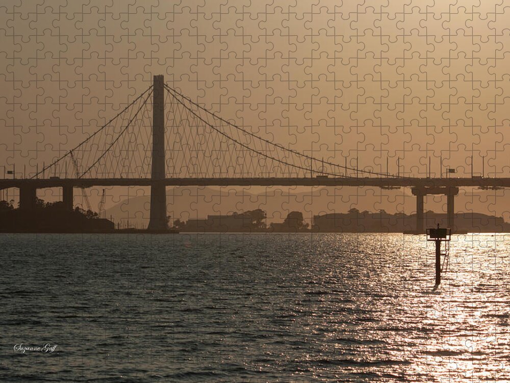Photograph Jigsaw Puzzle featuring the photograph Oakland Bay Bridge by Suzanne Gaff