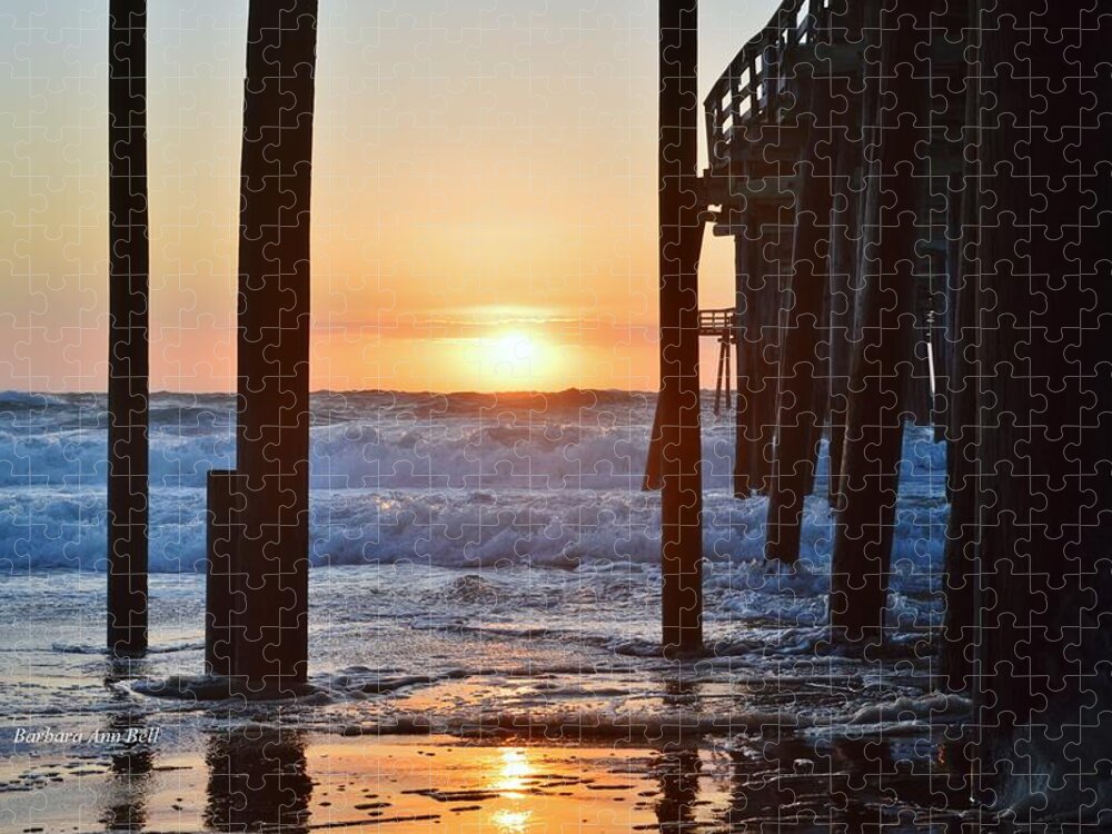 Obx Sunrise Jigsaw Puzzle featuring the photograph OBX Sunrise 6/18/16 by Barbara Ann Bell