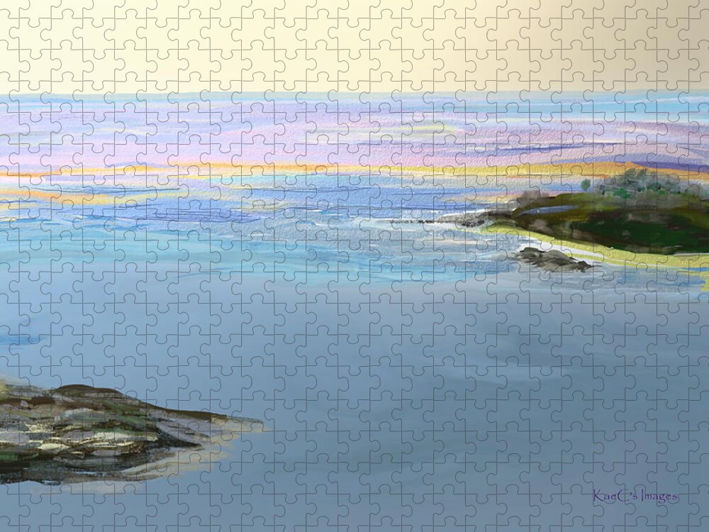 Ocean Jigsaw Puzzle featuring the digital art Ocean 2 by Kae Cheatham