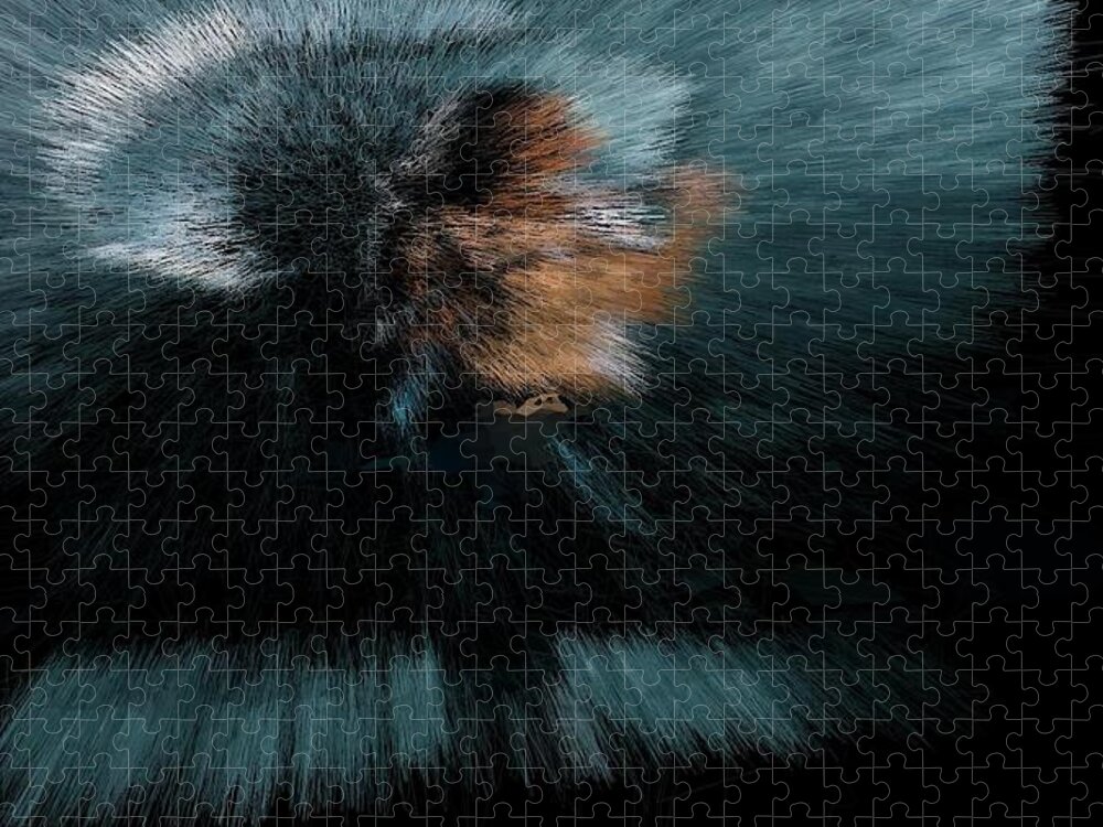 Vorotrans Jigsaw Puzzle featuring the digital art Ocean Rain Captain by Stephane Poirier