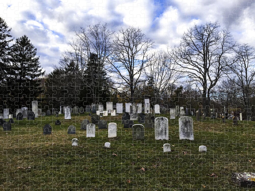 Cape Cod Jigsaw Puzzle featuring the photograph Old Town Cemetery Sandwich, Massachusetts by Frank Winters