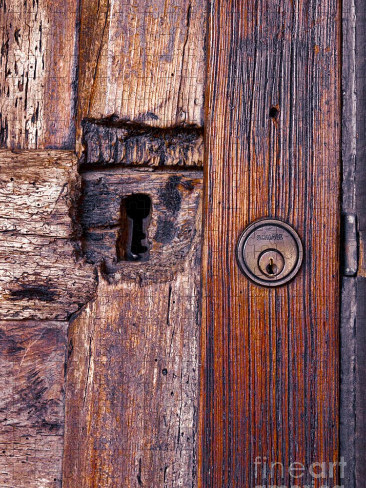Wood Door Jigsaw Puzzle featuring the photograph Old and New by Ana V Ramirez
