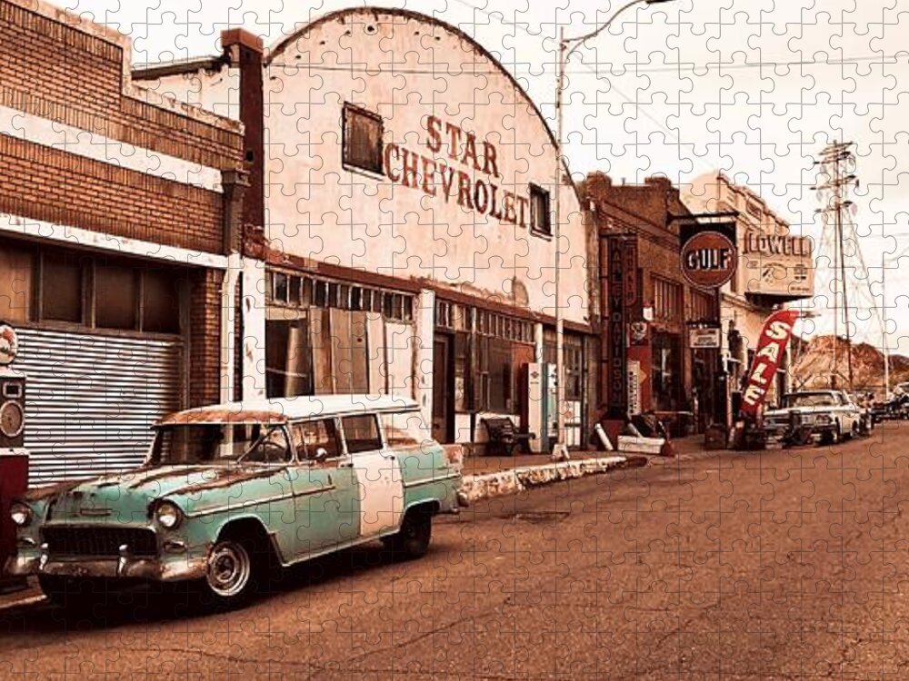 Bisbee Jigsaw Puzzle featuring the photograph Old Bisbee Street by Tatiana Travelways