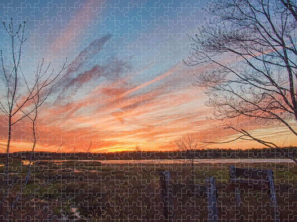 Sunset Jigsaw Puzzle featuring the photograph Old Bog Sunset by Beth Venner