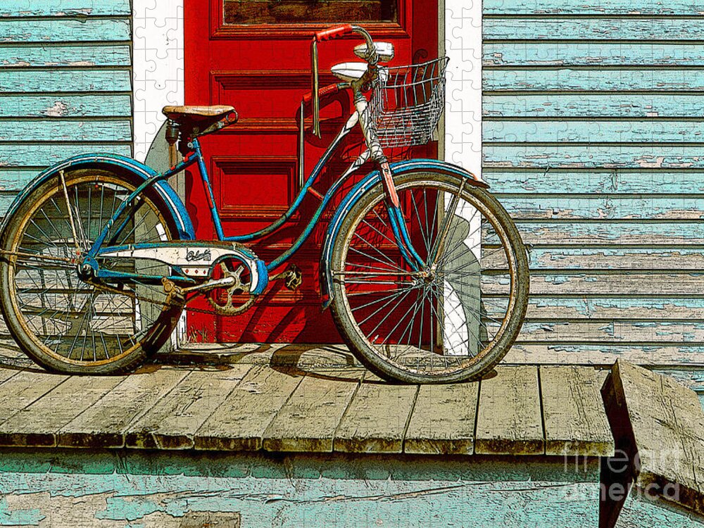 Bicycles Jigsaw Puzzle featuring the photograph Old Bicycle. Warren, Vermont by George Robinson