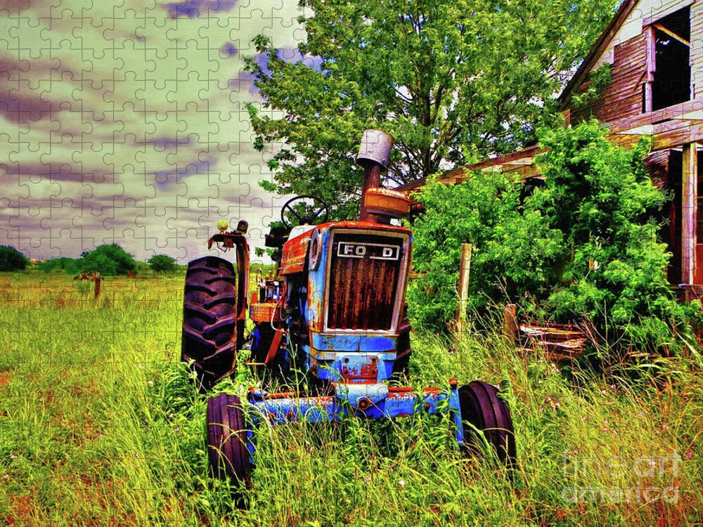 Old Jigsaw Puzzle featuring the photograph Old Ford Tractor by Savannah Gibbs