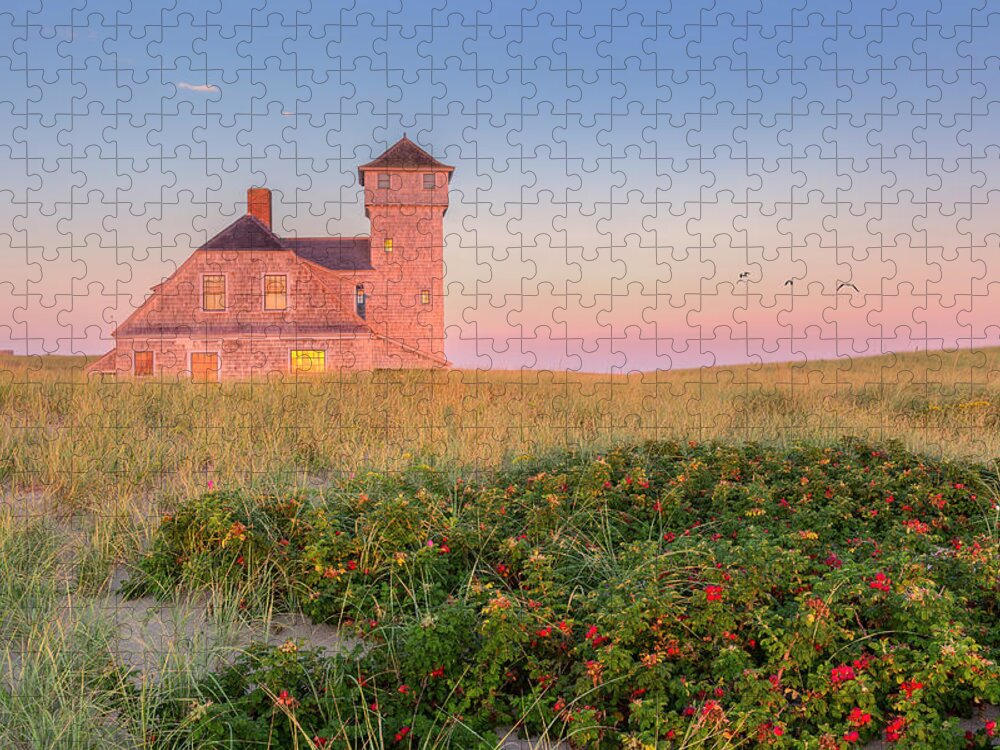 Old Harbor Life Saving Station Jigsaw Puzzle featuring the photograph Old Harbor Life-Saving Station Cape Cod by Bill Wakeley