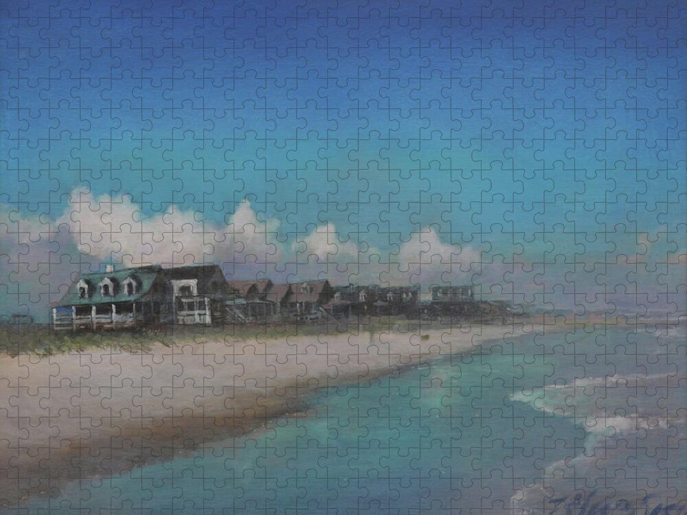 Pawley's Island Jigsaw Puzzle featuring the painting Old Pawleys by Blue Sky