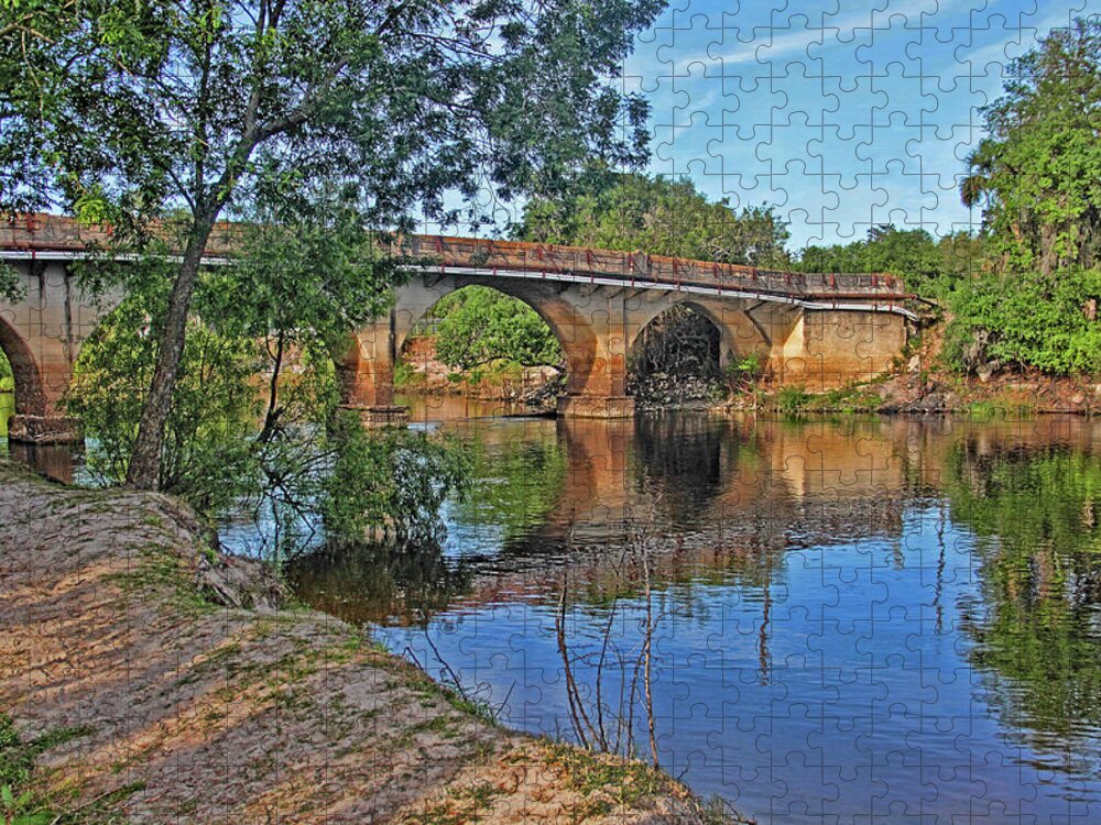 Old Peace River Bridge Jigsaw Puzzle featuring the photograph Old Peace River Bridge 2 by HH Photography of Florida