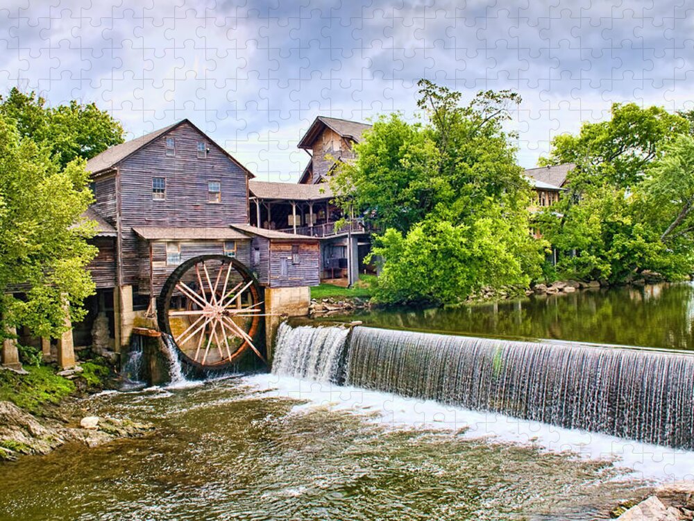 Old Mill Jigsaw Puzzle featuring the photograph Old Pigeon Forge Mill by Scott Hansen