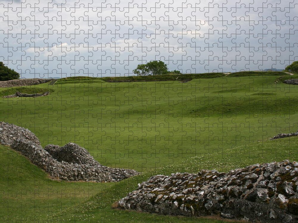 Old Jigsaw Puzzle featuring the photograph Old Sarum by Mary Mikawoz