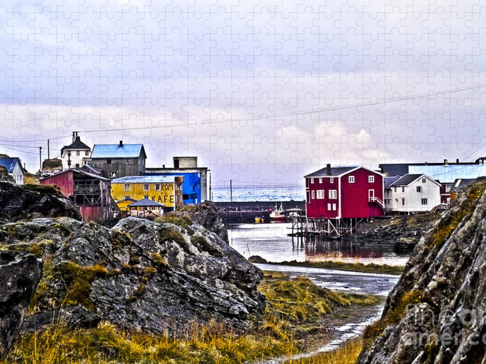 Village Jigsaw Puzzle featuring the photograph Old whaling village Nyksund by Heiko Koehrer-Wagner