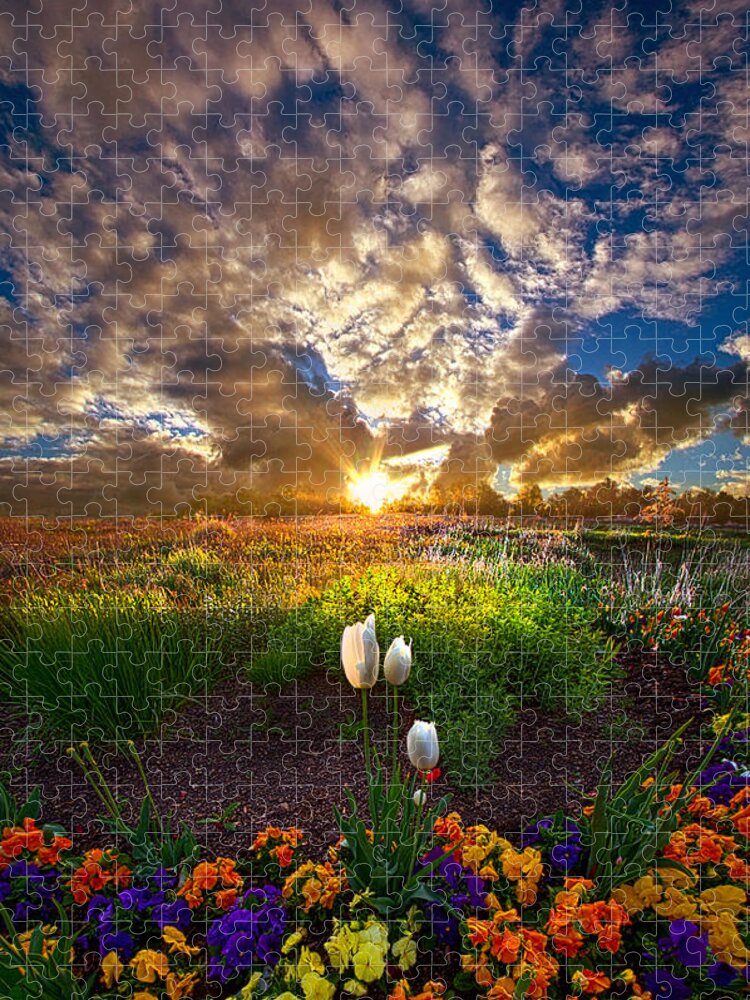 Tulips Jigsaw Puzzle featuring the photograph On Earth as it is In Heaven by Phil Koch
