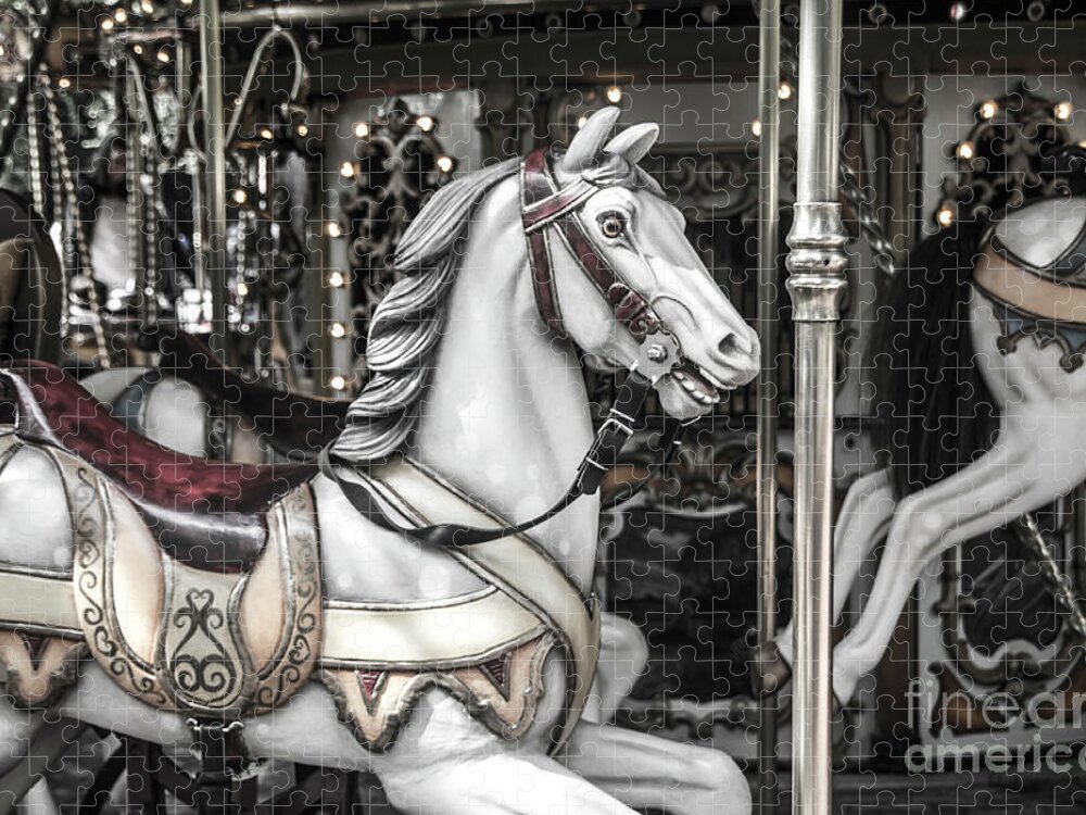 Carousel Jigsaw Puzzle featuring the photograph On the Merry go Round by Adriana Zoon
