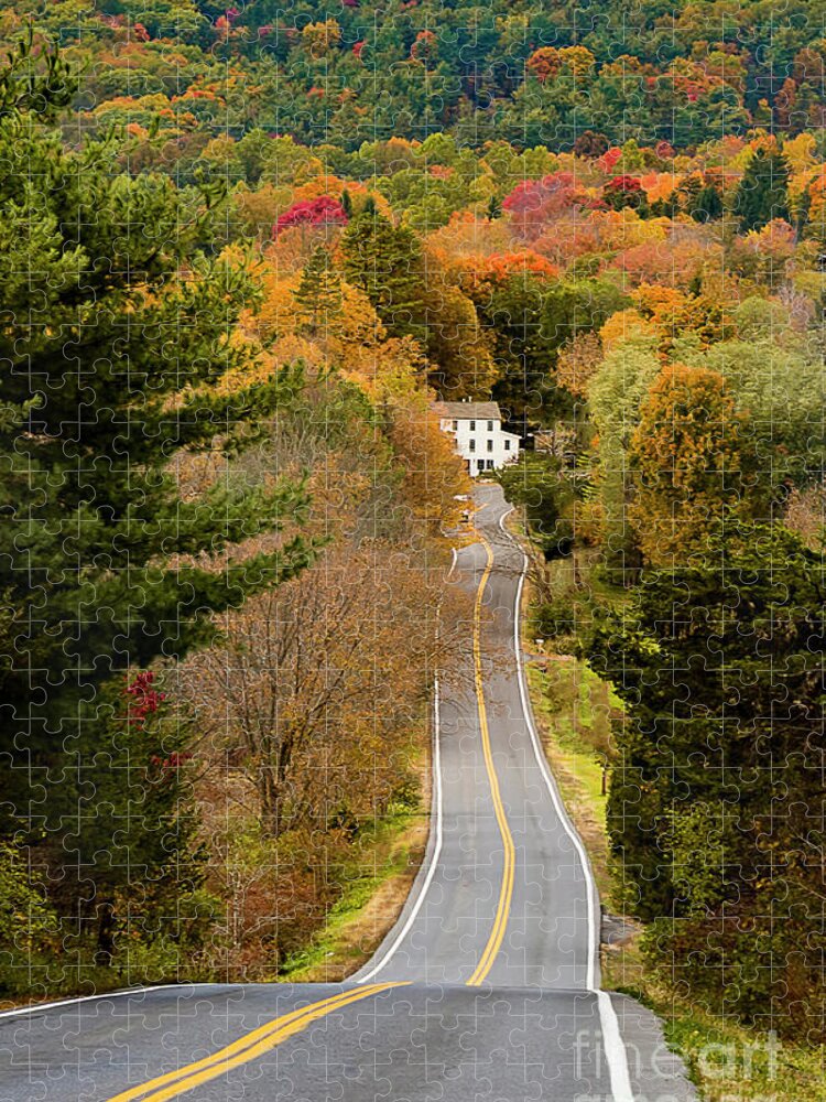 Long Island Fine Art Photography Jigsaw Puzzle featuring the photograph On The Road to New Paltz by Alissa Beth Photography