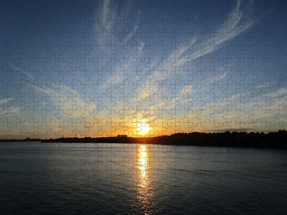 Silhouette Jigsaw Puzzle featuring the photograph One more by Rosita Larsson